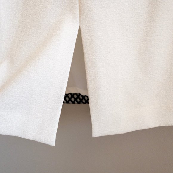 Katherine Kelley White Black Mesh Eyelet Cutout Dress - Picture 8 of 10